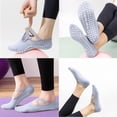 thumbnail image 3 of MOJOGO 3 Pairs Grippy Socks for Women Non Slip Yoga Socks with Straps Skid Socks for Pilates Ballet Dance Free Size, 3 of 7