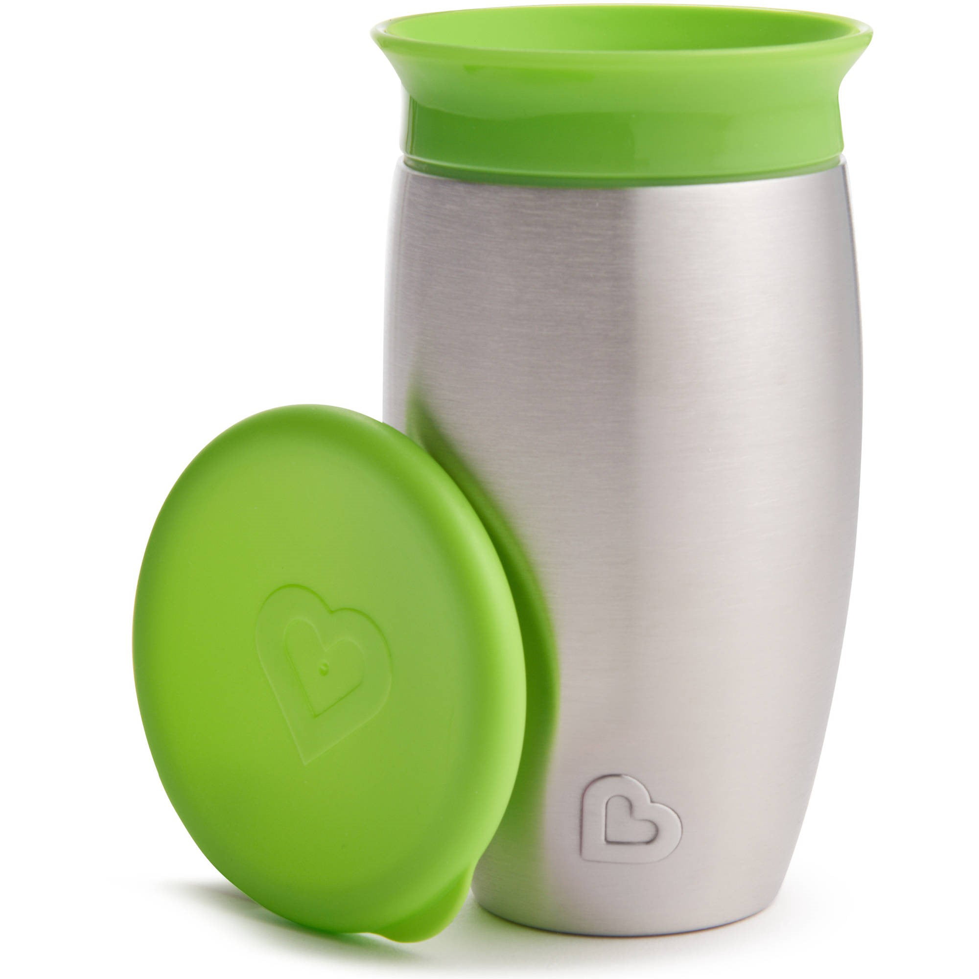 Munchkin Miracle 360 Spoutless Stainless Steel Sippy Cup, 10oz, Green Munchkin Sippy Cup Stainless Steel