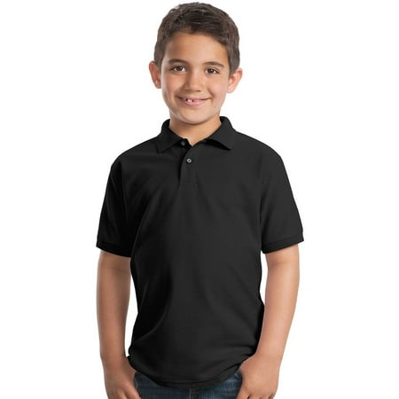 Port Authority Youth Silk Touch Wrinkle Resistant Polo (Best Polo Shirts For Embroidery)