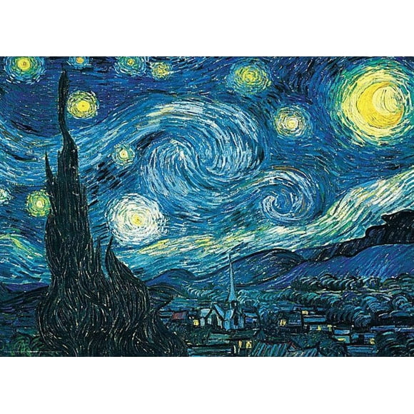Starry Night Diamond Painting Kits DIY, Van Gogh's Famous Paintings Full Drills 5D Diamond Mosaic Paintings For Home Wall Décor, 12x16in