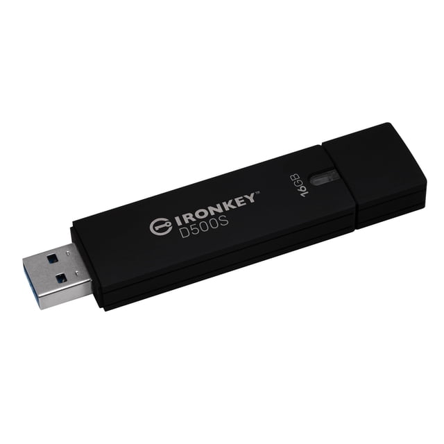 Unidad flash cifrada Kingston Ironkey D500S 16GB negra