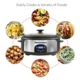 Elite Platinum MST610DT 6Qt. Programmable Stainless Steel Slow Cooker