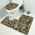 thumbnail image 2 of Autumn Camo Tree Branches Pattern Bathroom Rugs Sets 3 Piece,Toilet Cover Set,Absorbent Non Slip Bathroom Mats Sets with U-Shaped Contour Rug Toilet Rug Set, 2 of 5