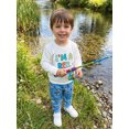 thumbnail image 5 of RUINIXCW Boys 2Pcs Fall Outfits Long Sleeve O Neck Letter Print Sweatshirt Fish Print Pants Sets, 5 of 8