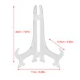 thumbnail image 4 of Peahefy Plastic Plate Holders, Plate Display Stand,10pcs Folding White Plastic Plate Holders Dish Picture Frame Decorative Display Stand Rack, 4 of 6