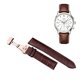 thumbnail image 5 of Correa de reloj Correa de cuero Correa de reloj Pasador de hebilla Accesorio universal para repuesto Correa de reloj marrón y hebilla de oro rosa 18 mm / 0,71 pulgadas, 5 of 5