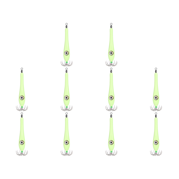 Cebo Pesca Luminoso LED Anzuelos Luminosos Calamar 3 Modos Con Anzuelo