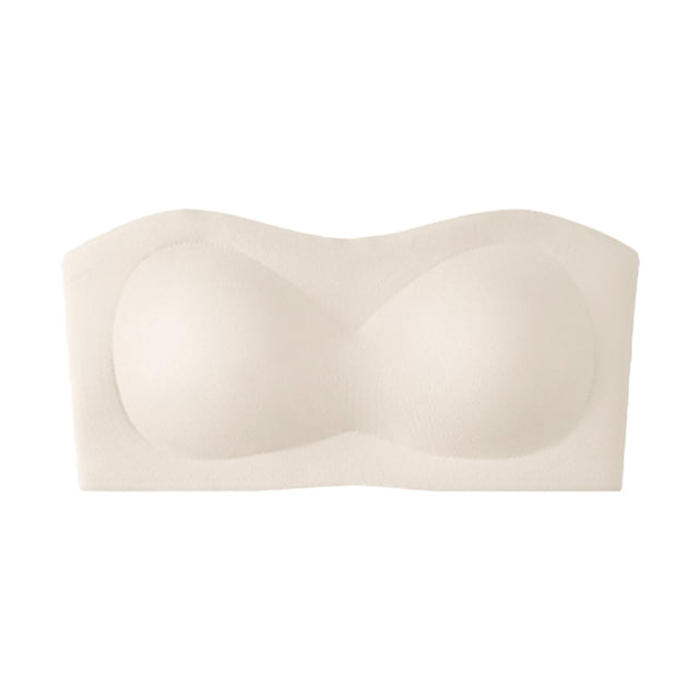 WRKEKC Strapless Bra for Women Anti Sagging Support Seamless Comfort Invisible Everyday Wear Neutral Colors Full Coverage Grip Technology