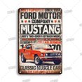 thumbnail image 5 of Póster de coche Ford Mustang Shelby Cobra vintage, letrero de metal, decoración de habitación del hogar, decoración de pared de garaje, placa de metal, 5 of 5