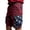 Wine, variant on Athletic Shorts for Men Outdoor Color Patchwork Hiking Fishing Cargo Shorts Casual Workout Jogger Pants with Multi-Pockets