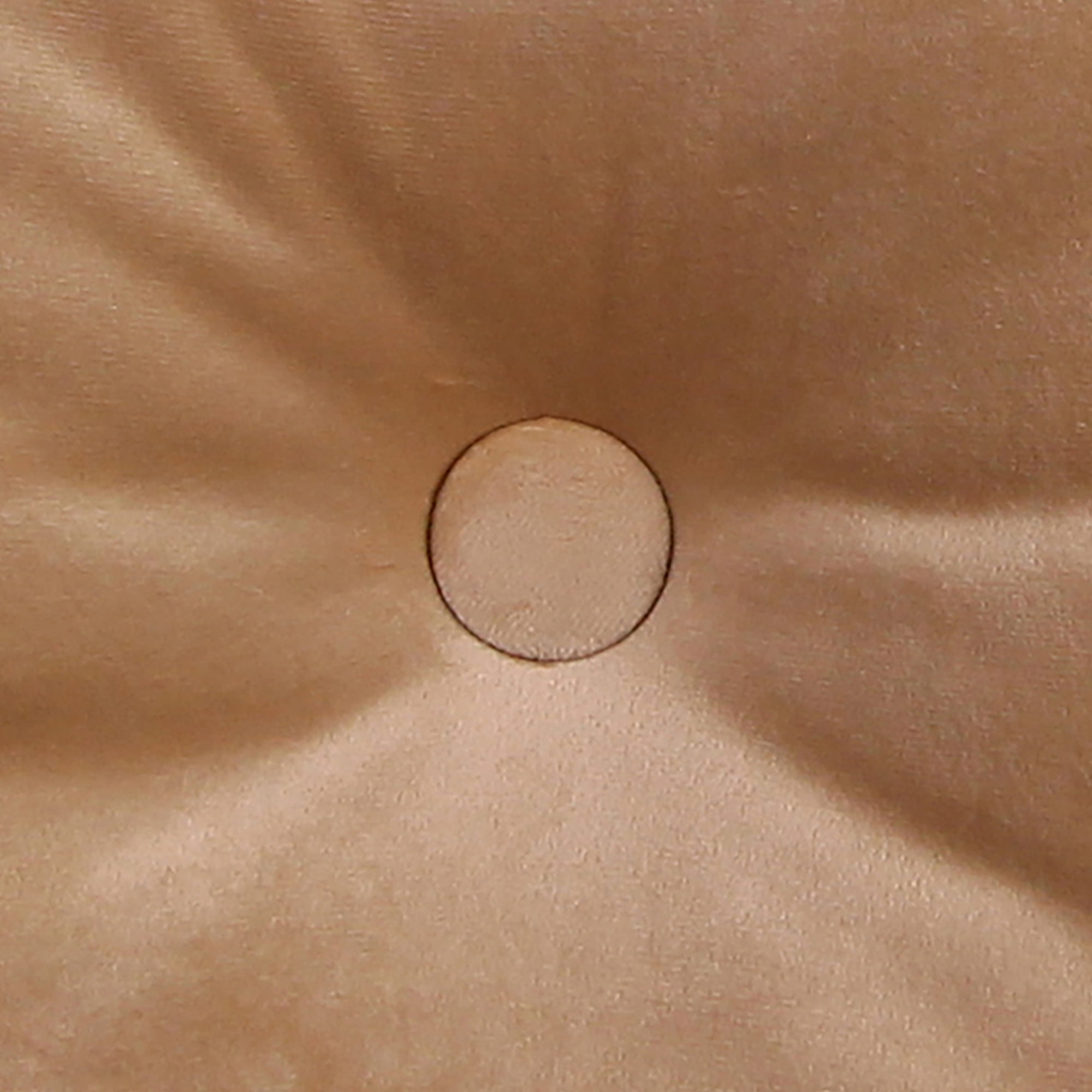 Jordan Manufacturing 18" x 18" Fairview Tan Solid Square Tufted Decorative Throw Pillow with Fabric Button