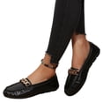 thumbnail image 2 of Dweltoz Penny Loafers for Women Business Casual Comfortable Walking Shoes Lightweight Slip on Classic Dressy Shoes,Black 36, 2 of 9