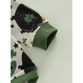 thumbnail image 6 of Seyurigaoka Infant Baby St. Patrick's Day Romper Tops Long Sleeve Round Neck Shamrock Print Hooded Bodysuit, 6 of 9