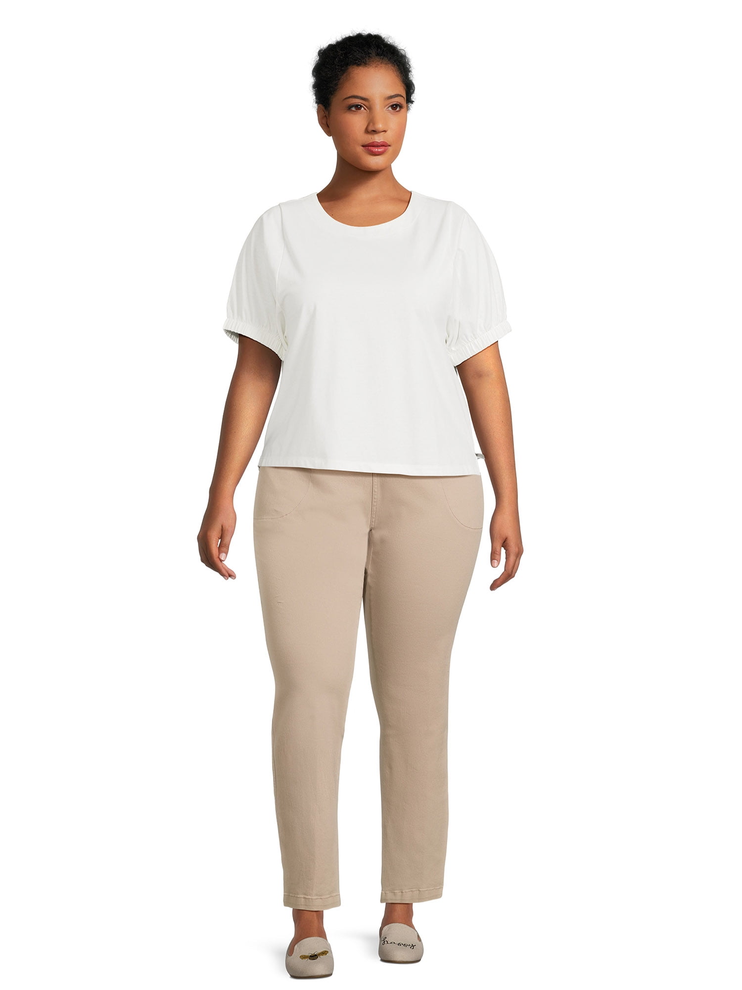 JMS Just My Size by Hanes Women's Plus Size 4 Pocket Bootcut Jeans, Single and 2-Pack