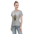 thumbnail image 4 of T-Shirt Basique à Manches Courtes pour Femmes une Pièce Jaune Singe, 4 of 6