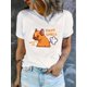 thumbnail image 1 of Camisetas con gráficos clásico para mujeres y adolescentes y niñas, playera de verano con estampado estéticoCreative English Bulldog Printed T-Shirt for Women, Casual and Trendy Crew Neck Short Slee, 1 of 6