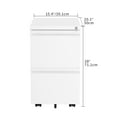2-Drawer Vertical File Cabinet with Lock, Mobile Metal Filing Cabinet