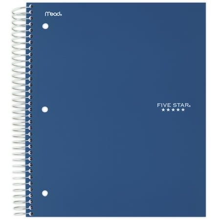 Five Star Spiral Notebook + Study App, 5 Subject, College Ruled, 8.5" x 11"