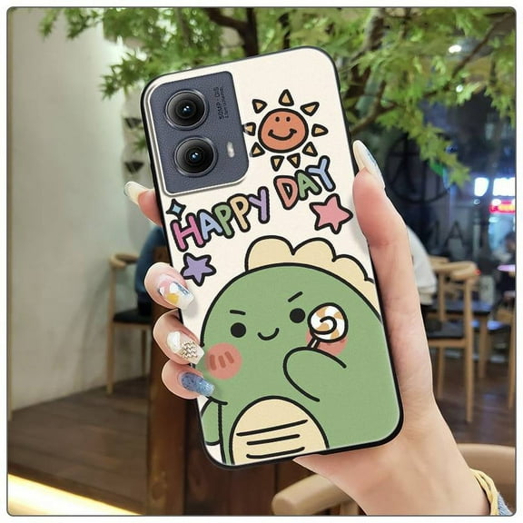 LYM-Phone Case For MOTO Edge 5G 2024, Dirt-resistant Anti-dust Soft case Durable Cartoon Fashion Design Silicone Full wrap Back Cover Shockproof Cover Anti-knock TPU protective Cute