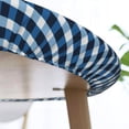 thumbnail image 6 of Round Fitted Tablecloth 44 Inch, Gingham Buffalo Plaid Fitted Round Table Cover Fitted Stretch Table Cover Wipeable Table Covers Dining Table Cover for Dining, Party, Buffet, Wedding, 6 of 8