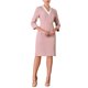 thumbnail image 2 of INSPIRE CHIC Vestido Lápiz de Manga 3/4 para Mujer con Color Contrastante y Escote en V, Elegante Vestido de Trabajo, L Rosa, 2 of 5