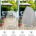 thumbnail image 3 of Patio  Egg Chair Cover,   Outdoor Single Seat Swing Chair Cover with Zipper, Grey, 3 of 7