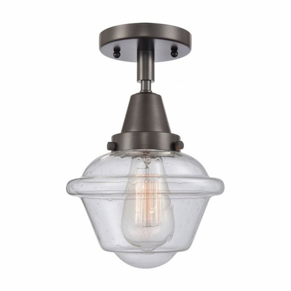 447-1C-OB-G534-Innovations Lighting-Oxford - 1 Light Flush Mount In Traditional Style-9 Inches Tall and 7.5 Inches Wide-Oil Rubbed Bronze Finish-Seedy