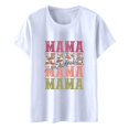 thumbnail image 4 of TSADFHJI Hauts Mignons pour Filles 10-12 Femmes Chemises Imprimées Décontractées Col Rond Manches Courtes Tee Tops Tunique Blouse m Blanc, 4 of 5