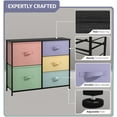 thumbnail image 4 of Sorbus Dresser with 5 Drawers -(Pastel/Black), 4 of 7