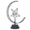 thumbnail image 2 of Lámpara de estrella de arte del hierro, hilo de algodón bobinado, lámpara de mesita de noche romántica, Luz de mesa decorativa LED, fuente de alimentación USB, 2 of 14