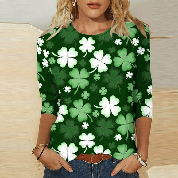 Up to 30% off, zanvin St Patricks Day Shirt Women Women's Casual Top Shirts St. Patrick's Day St Patricks Day Womens Clothing,Green,S