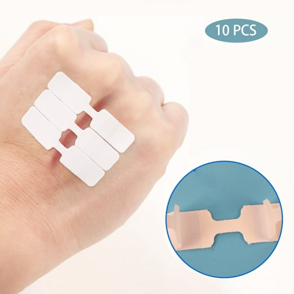 BSMEAN 10Pcs/Box Waterproof Band Aid Butterfly Adhesive Wound Closure Band Aid Emergency Kit Adhesive Bandages