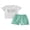 White Green-Dinosaur, variant on BemeyourBBs Toddler Baby Boy Birthday Outfit 6 12 18 24 Months 2 3 4 Years Baby Boy Summer Clothes Cute Animals Dinosaurs Embroidery Short Sleeve T Shirt Tops with Plaid Pockets Shorts 2Pcs Set