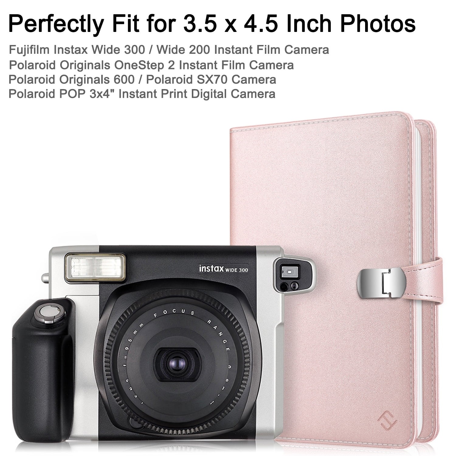 Fintie Photo Album For Fujifilm Instax Wide 300 Polaroid Onestep 2 64 Pockets For Polaroid Pop Camera Walmart Com Walmart Com