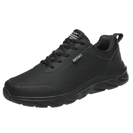 XDDST Slip On Shoes Outdoor Men Mountaineering Casual Sport Shoes Lace Up Solid Color Running Breathable Soft Bottom Shoes