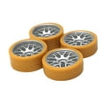 thumbnail image 1 of Wweixi 4piece 26.5mm Racing Tire Metal Wheel Rim For 1/28 Wltoys K969 K979 K989 Metal Upgraded Color Racing Tire WLtoys silver+gold, 1 of 6