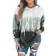 thumbnail image 1 of Sudadera informal elástica de manga larga gris para mujer, talla XL, sudadera con capucha degradada con diseño estampado, 1 of 5