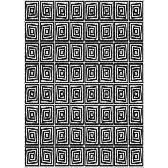 Ahgly Company Indoor Rectangle Patterned Mid Gray Novelty Area Rugs, 5' x 7'