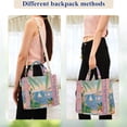 thumbnail image 4 of FORMRS Womens Corduroy Tote Bag Crossbody Shoulder Handbag with Pocket, Pink Seaside Boat, 4 of 7