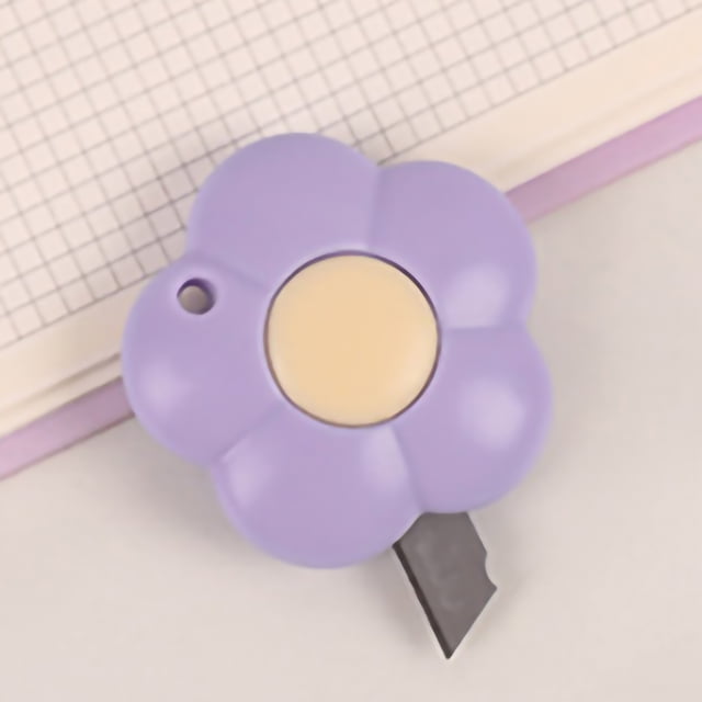 Box Cutter Mini Box Cutter Cute Exacto Knife Cute Box Cutter Small Portable Multifunctional Cute Color Flower Box Cutter With Hanging Hole
