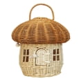 thumbnail image 2 of XINGXIANG Mushroom Basket with Lid,Easter Basket for Kids, Mushroom Storage Basket,Handmade Rattan Basket,Portable Picnic Basket,Woven Shelf Organizer for Doll House,Home Decoration(Square), 2 of 6