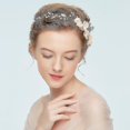 thumbnail image 3 of Bridal Hairband Flower Pearls Hair Band Headpiece Headwear Wedding Accessories (md222), 3 of 4