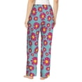 thumbnail image 3 of Naloa Daisies Flowers Print Women’s Ultra-Soft Comfy Pajama Lounge Pants with Pockets & Drawstring, 3 of 8
