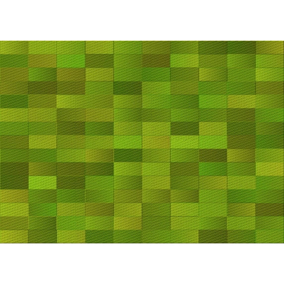 Ahgly Company Indoor Rectangle Patterned Pistachio Green Area Rugs, 7' x 9'