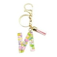 thumbnail image 2 of Walbest Colorful Acrylic Initial Keychain with Pink Tassels Decor Letter Cup Pendant Keyring Water Bottle Decoration Birthday Gift, 2 of 8