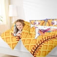 thumbnail image 3 of Erosebridal Purple Dripping Waffle Baseball Batter & Baseball Graphic Twin Comforter Sets 3-Piece, Sport Graphic Bedding Set for Boys And Girls Kids,Luxury Bedroom Decor, 3 of 6