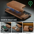 thumbnail image 6 of Decase for Samsung Galaxy S25+ Magnetic Case, Detachable Leather Wallet Case with Card Holder Slots,RFID Blocking Hybrid Back Cover,Wireless Charging Support,Shockproof Protective Cover,Brown, 6 of 10