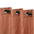 thumbnail image 2 of Semi-Sheer Embroidered Moroccan Curtain Panels, Rust, 2 of 4