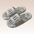 thumbnail image 4 of Breathable Gray PVC Slides for Men and Women, Waterproof Perforated Unisex House Slippers with Arch Support, Indoor Outdoor Pool Gym Slides (Size 40-44),Size 42, 4 of 5