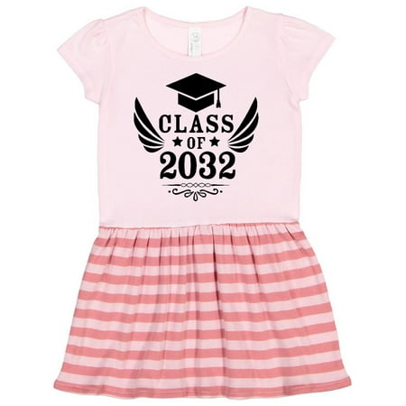 

Inktastic Class of 2032 with Graduation Cap and Wings Gift Toddler Girl Dress